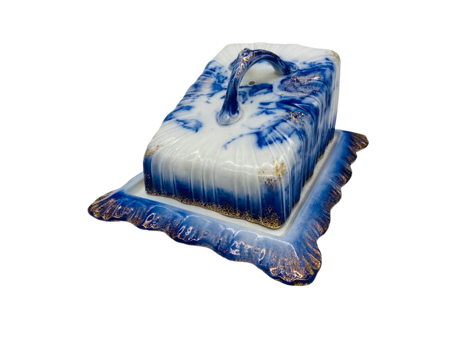Flow Blue Style Stilton Cheese Dish (1 of 6)