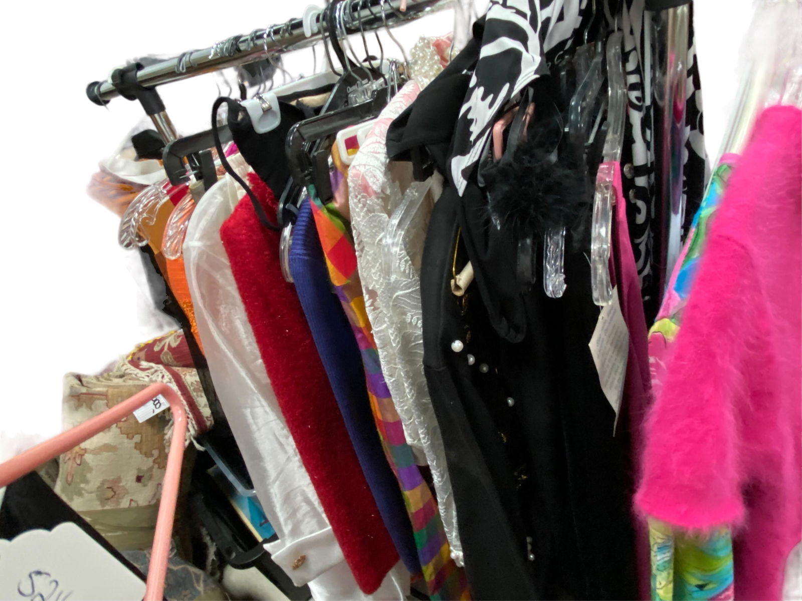 Rack of Vintage Designer and High Fashion Clothes (1 of 5)