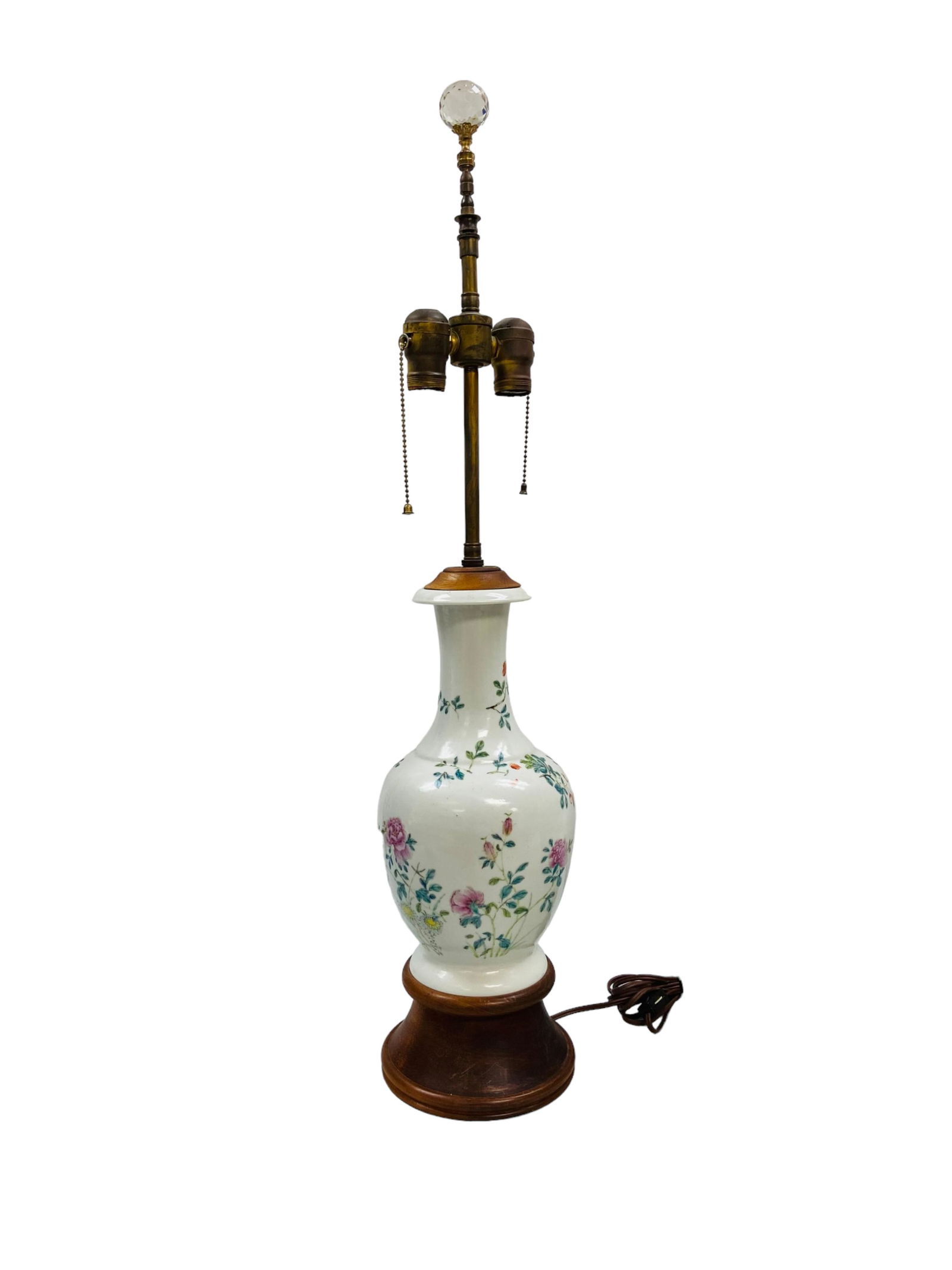 Antique Chinese Famille Rose Vase as Lamp (1 of 5)