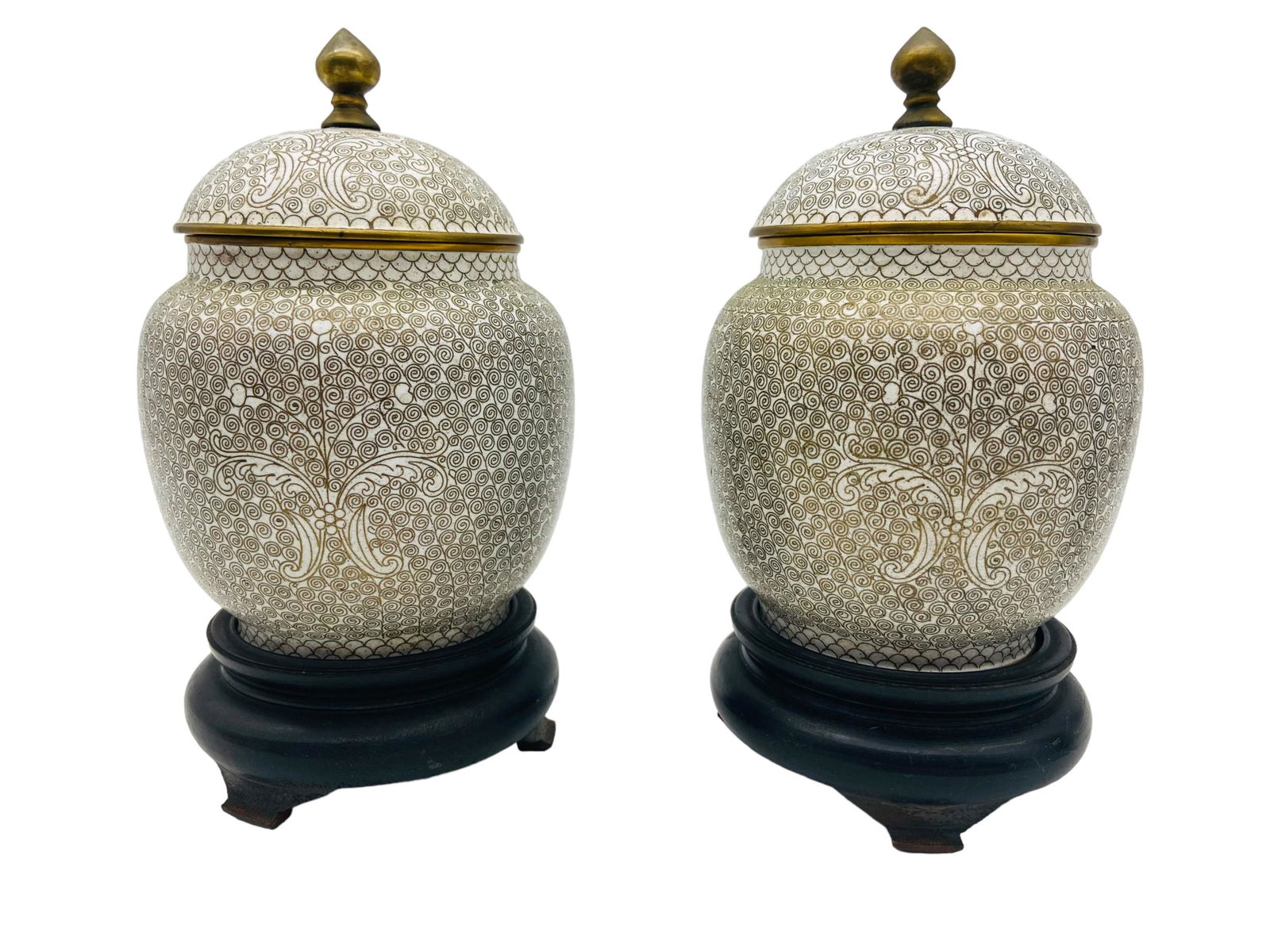 Pair of Fine Chinese Republic Cloisonne Vases (1 of 3)