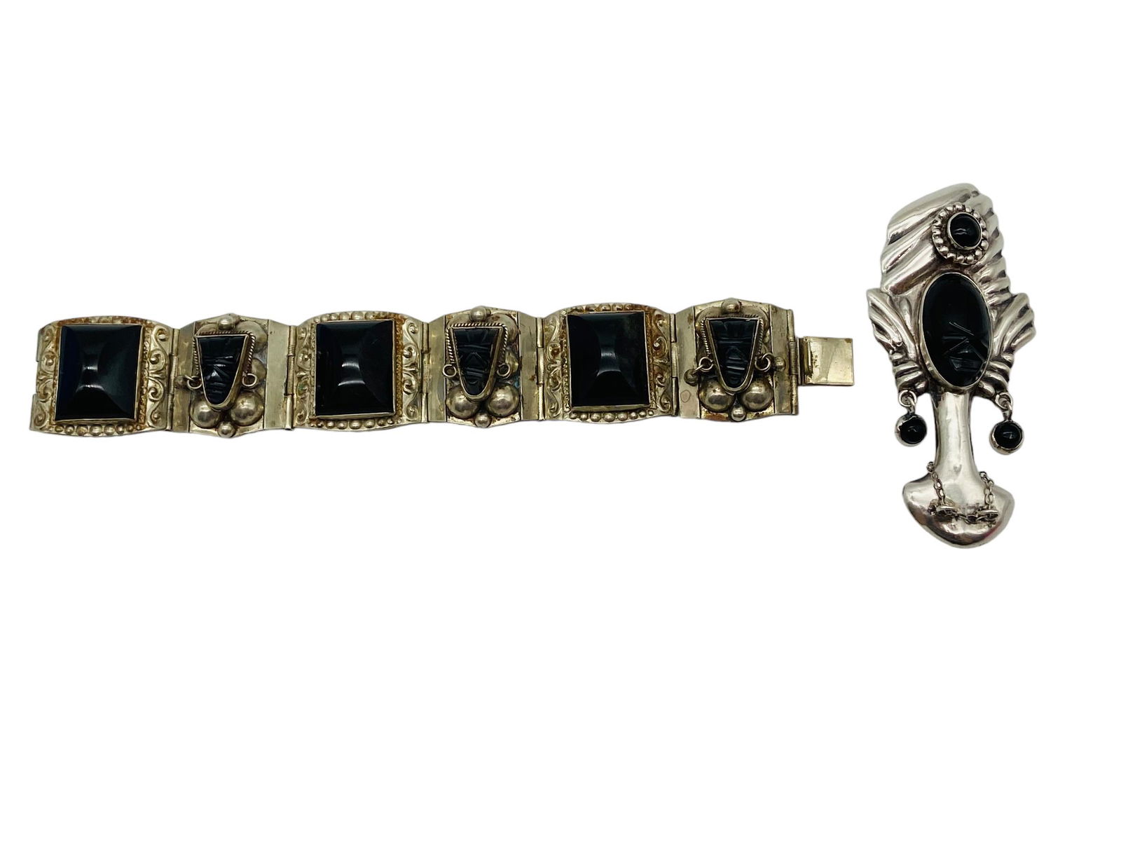 JPR Hecho En Mexico D.F. Sterling Bracelet/Brooch (1 of 7)