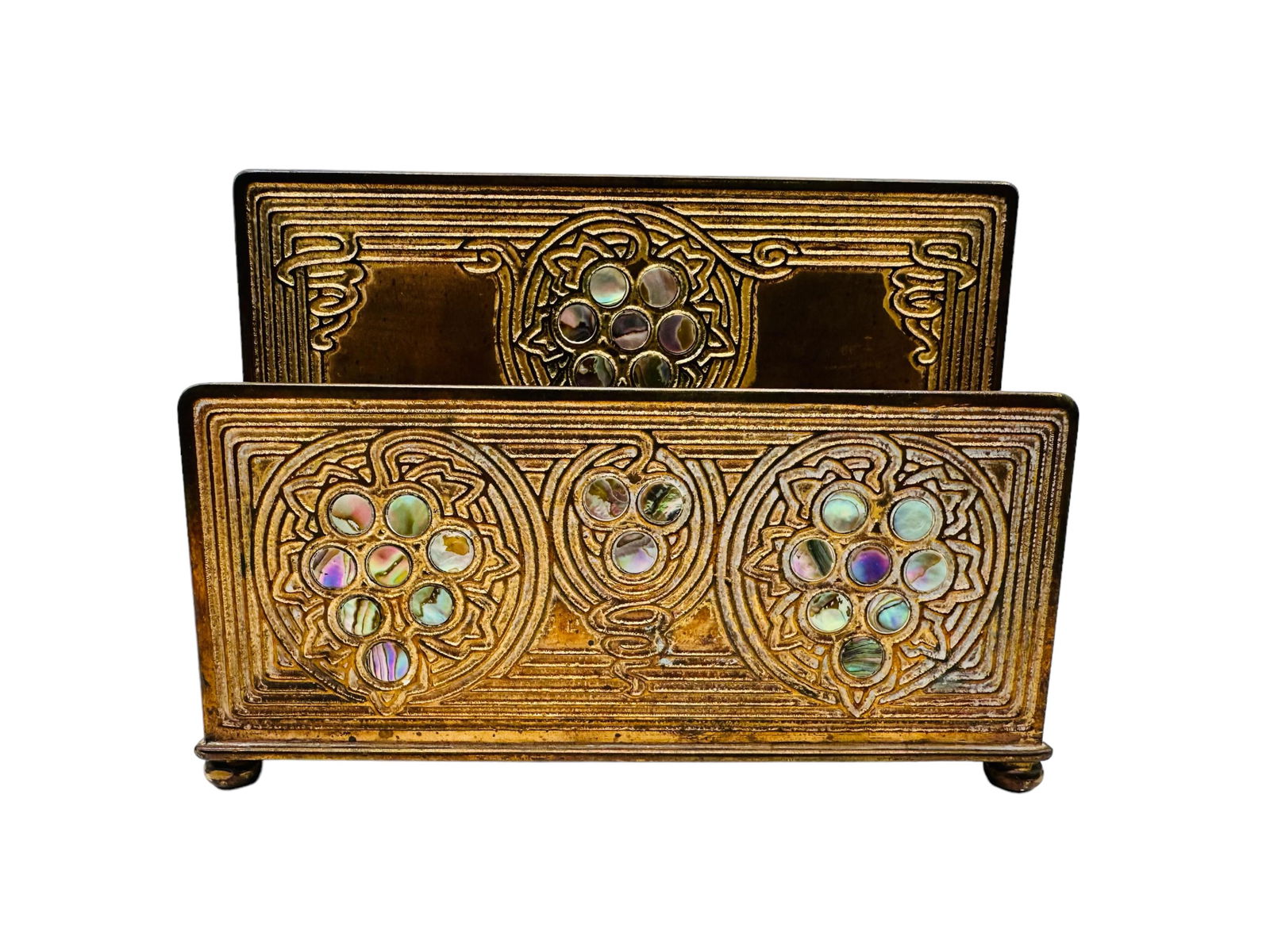 Tiffany Studios Abalone Art Deco Letter Holder (1 of 5)