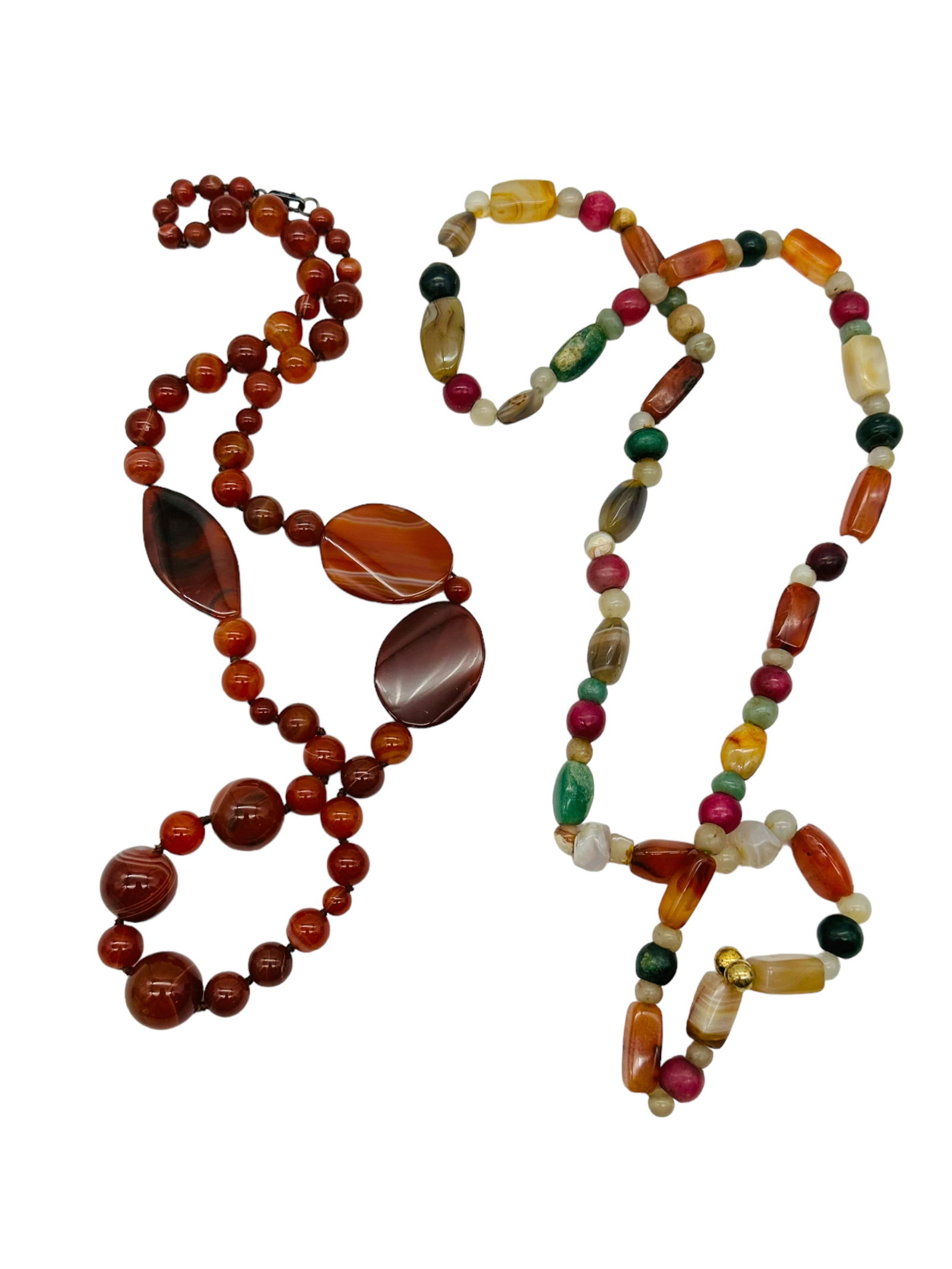 2 BOHO STYLE Natural Stone Beaded Necklaces (1 of 4)