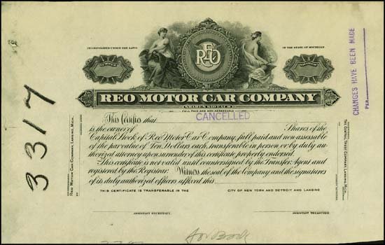 Michigan. REO Motor Car Company