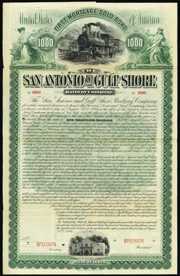 Texas. The San Antonio and Gulf Shore Railway Co.