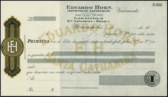 Brazil. Eduardo Horn, Import-Export. Spec. Exchan