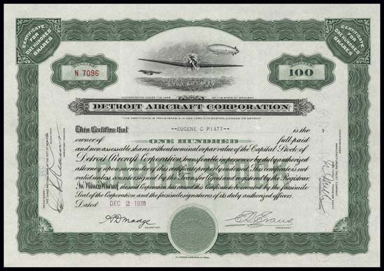 Michigan. Detroit Aircraft Corporation