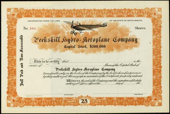 South Dakota. Peekskill Hydro-Aeroplane Company