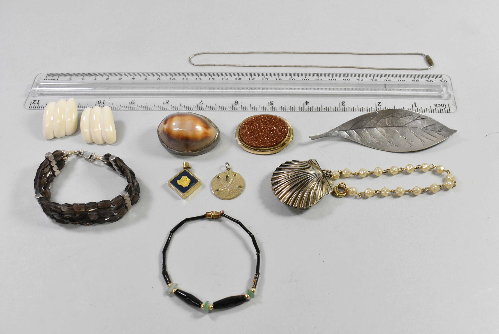 Smokey Topaz 925 bracelet, Earrings, pendant, brooch (1 of 4)