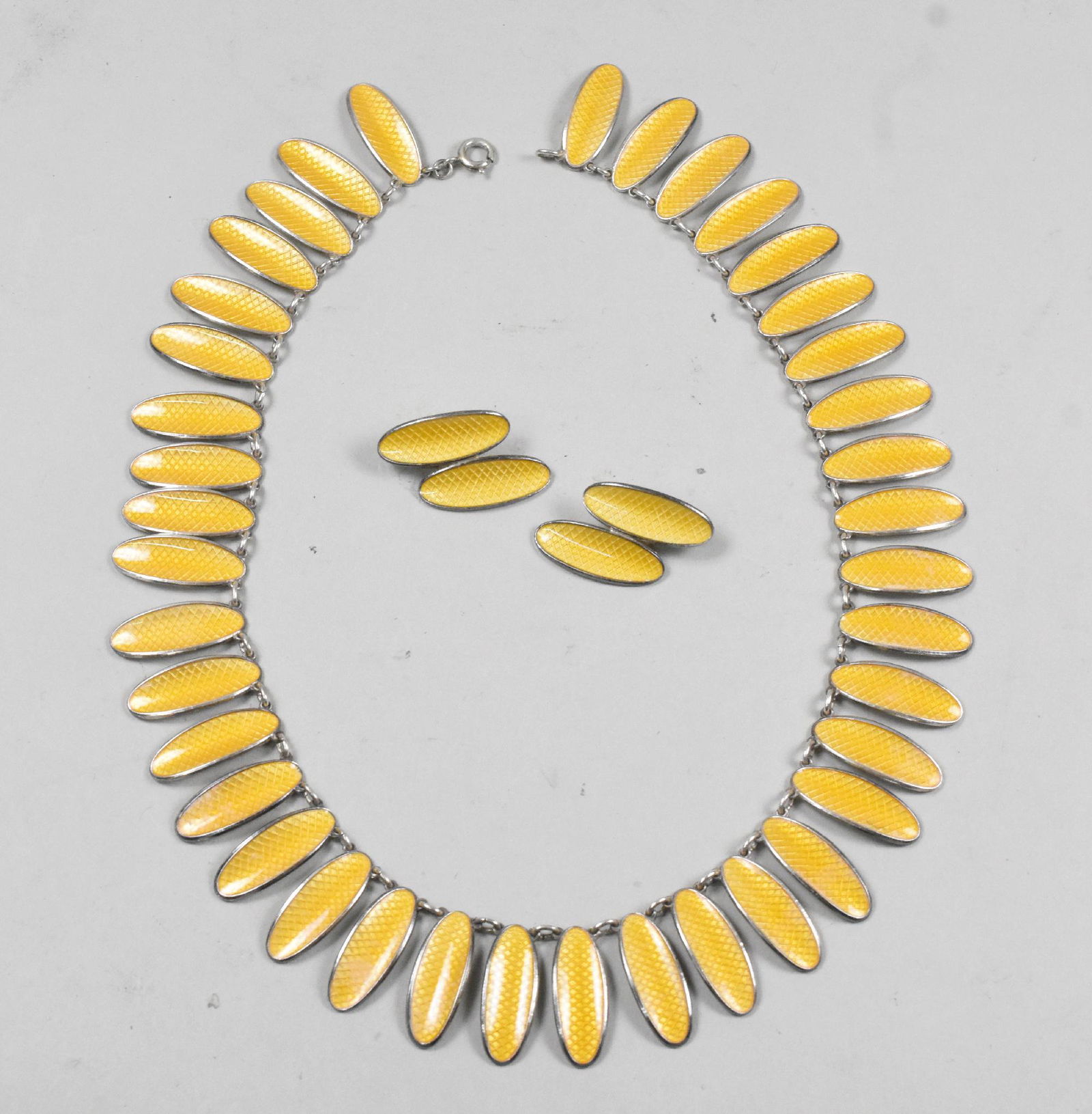 David Andersen Enameled Necklace and Earrings (1 of 3)