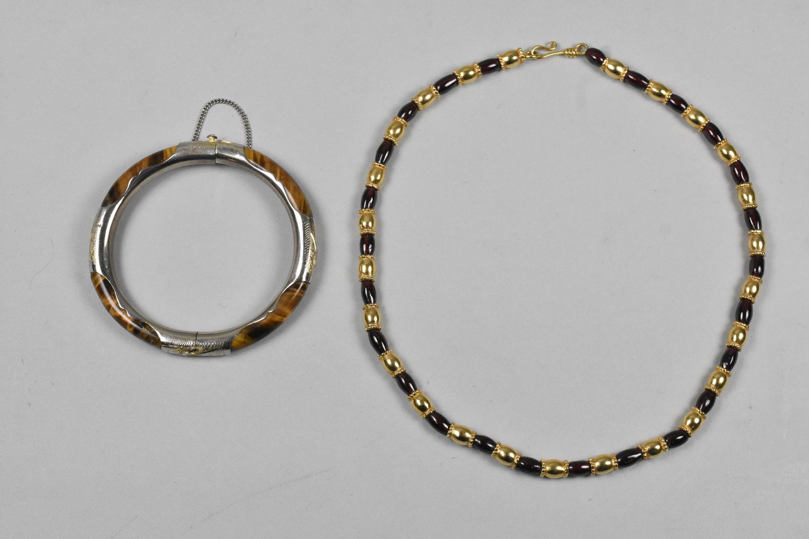 Necklace and Bracelet Gold Filled, Browns (1 of 4)