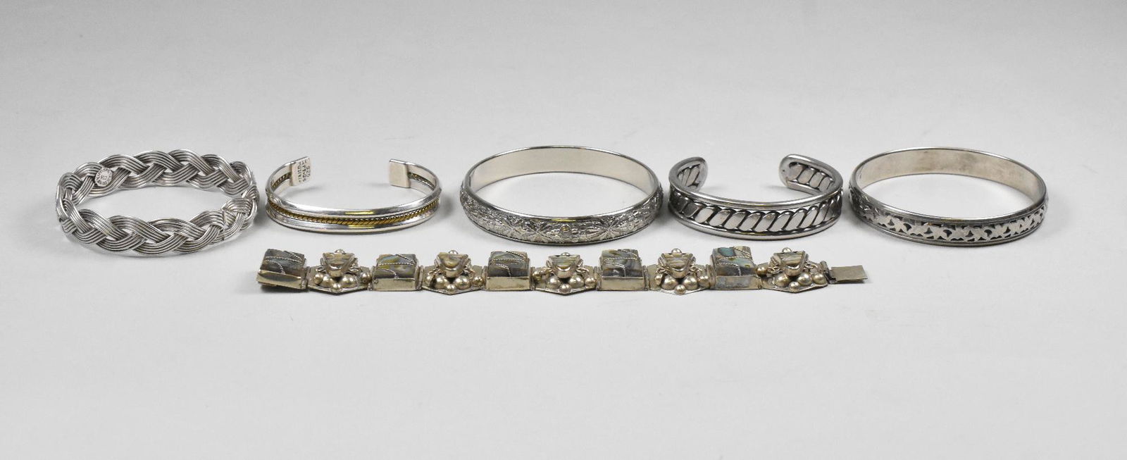 Group of 6 Silver bracelets, Mexico and 925 (1 of 12)