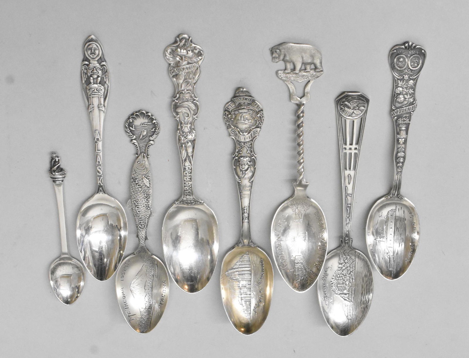 8 Sterling Souvenir Spoons (1 of 4)