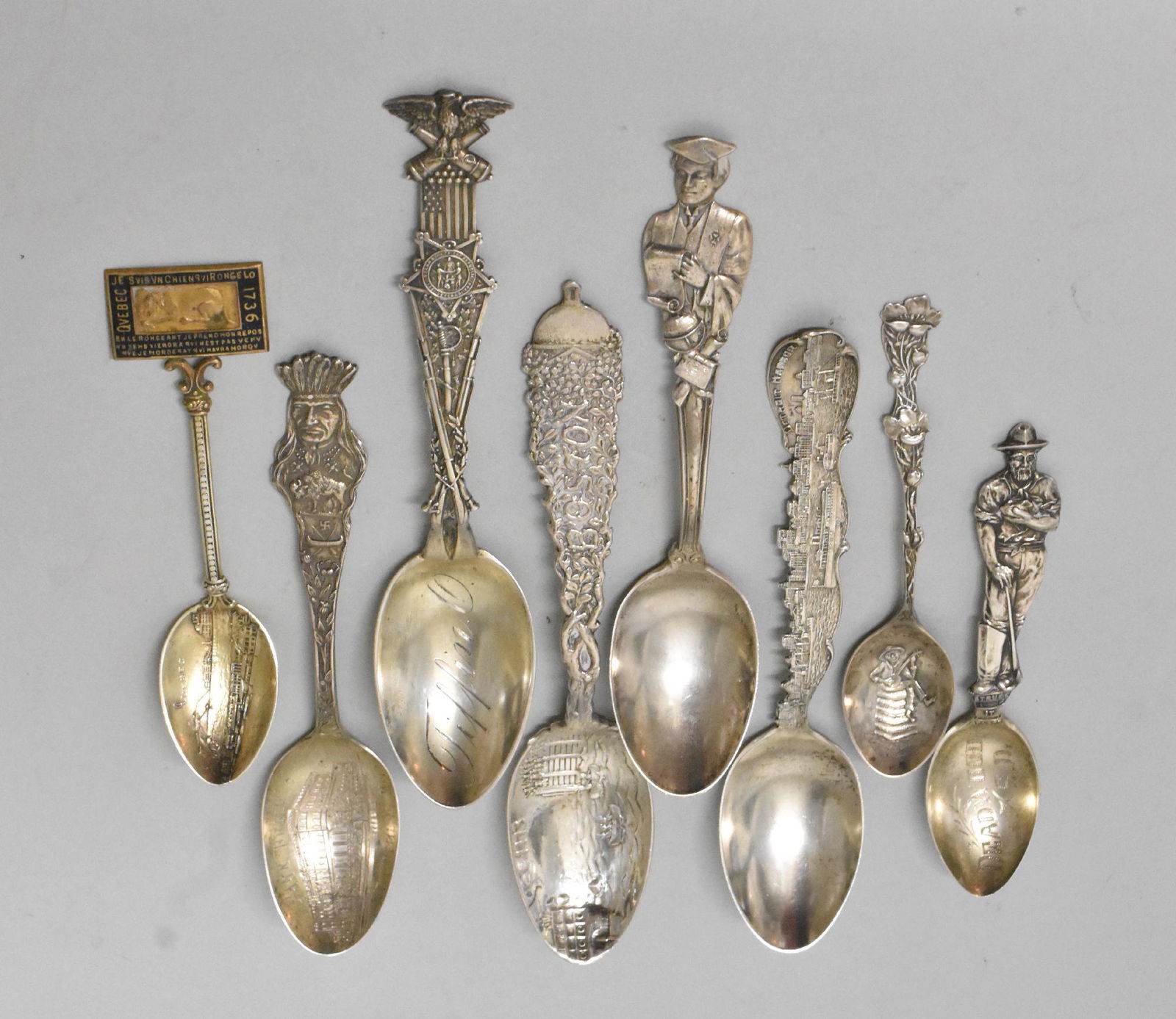 8 Sterling Souvenir Spoons (1 of 3)