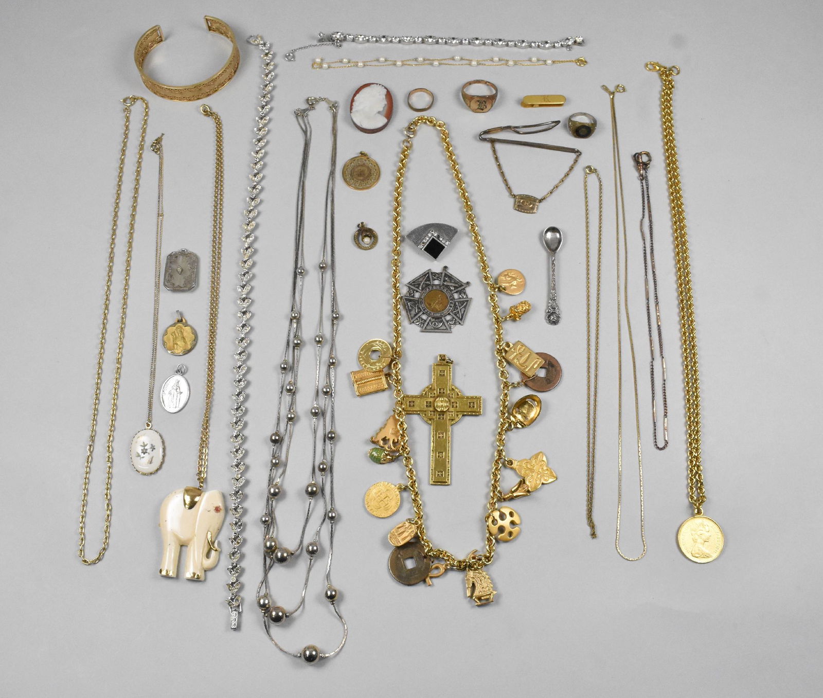 Sterling, Onyx, G F Ring, Necklaces, Cross (1 of 7)