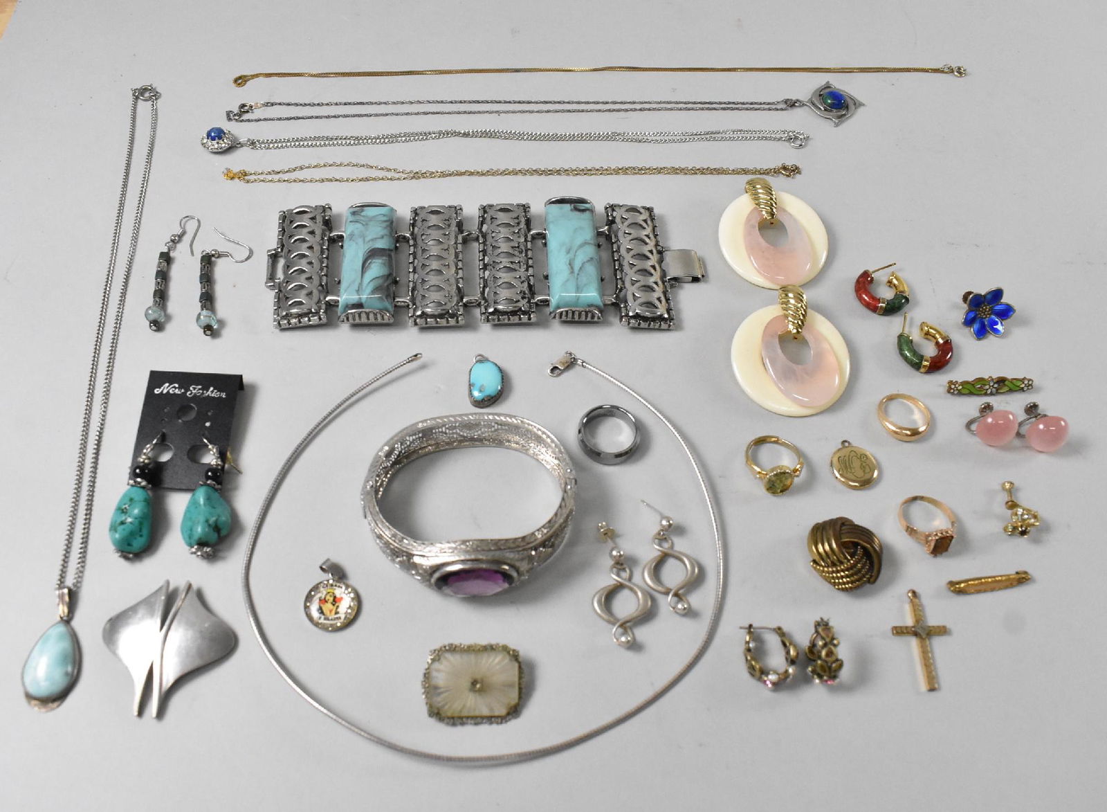 Vintage Jewelry, Sterling, Victorian, Hematite (1 of 4)