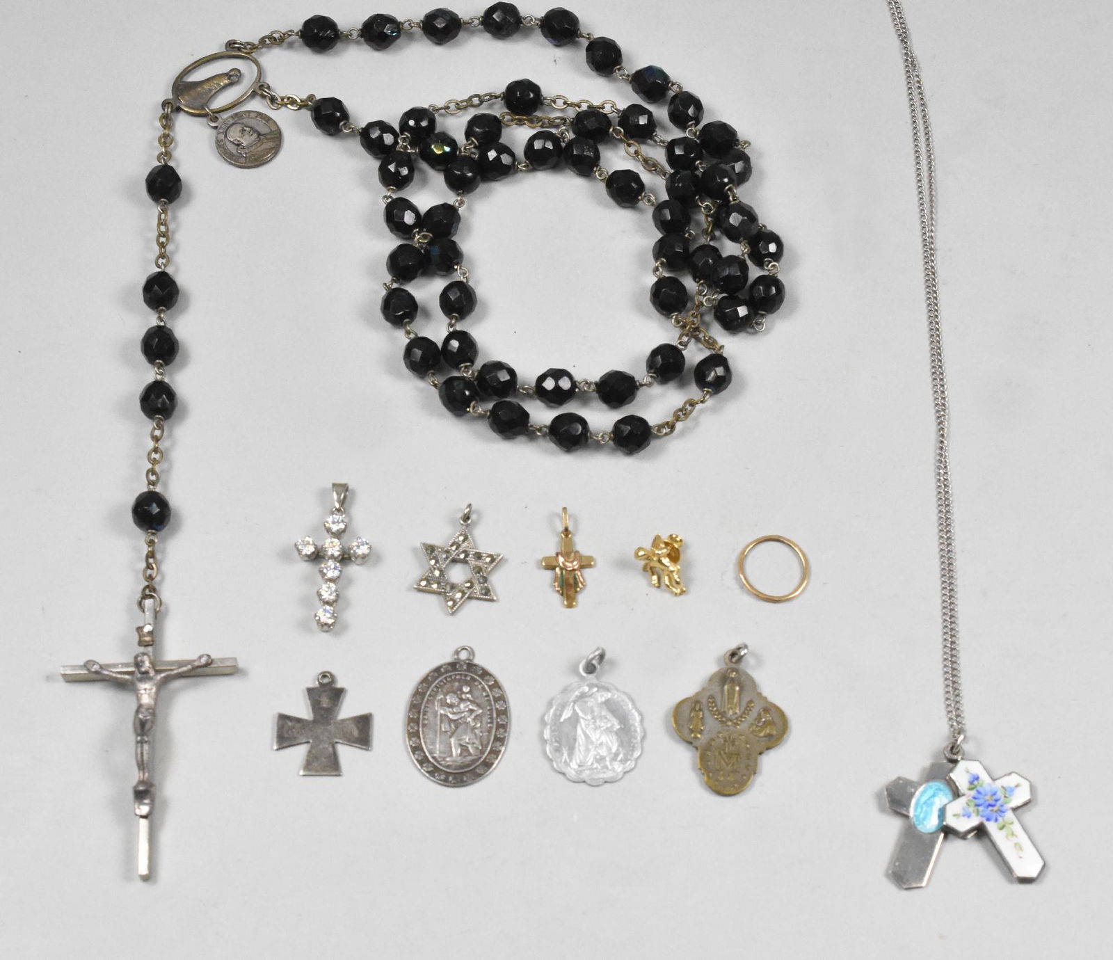 Religious, Rosary, Cross Pendant, Angel, Ring (1 of 4)