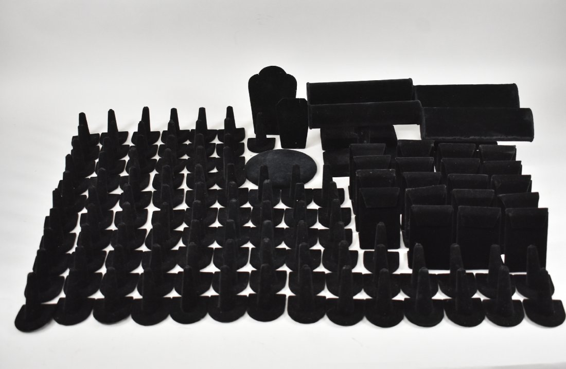 Lot of 115  Black Velvet Jewelry Stands (1 of 4)