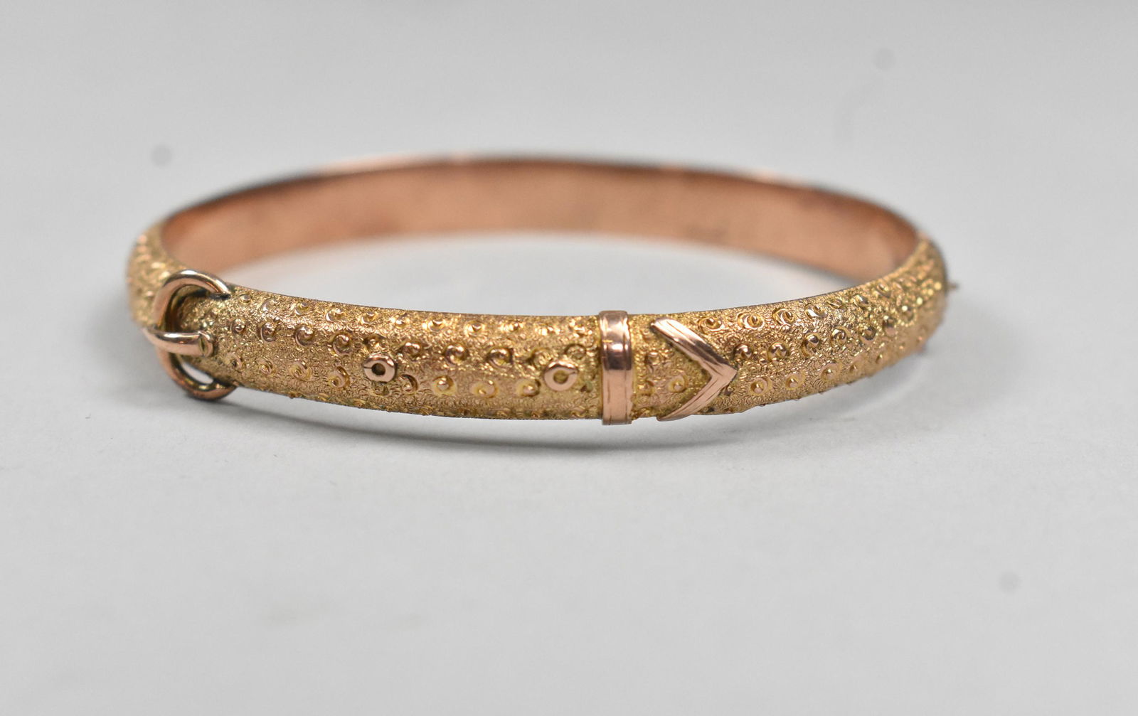 Victorian 9K Rose Gold Bangle Bracelet (1 of 4)