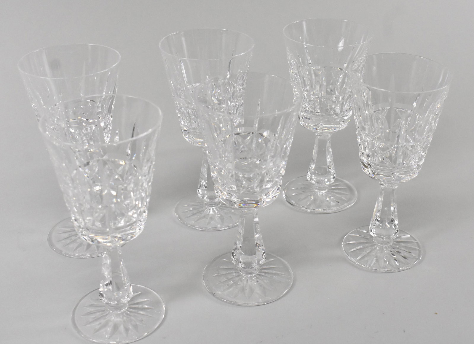 Set of 6 Waterford Kylemore Wine Glasses: Set of 6 Waterford Kylemore Wine Glasses. 1970's Discontinued Kylemore pattern, 6", marked Waterford.