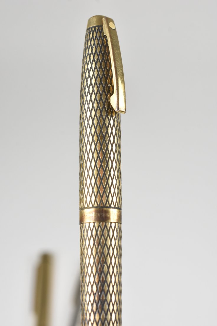 3 Shaeffer Fountain Pens, Sterling Gold Plate (1 of 6)