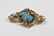 Victorian Turquoise & Pearl Pin 14K