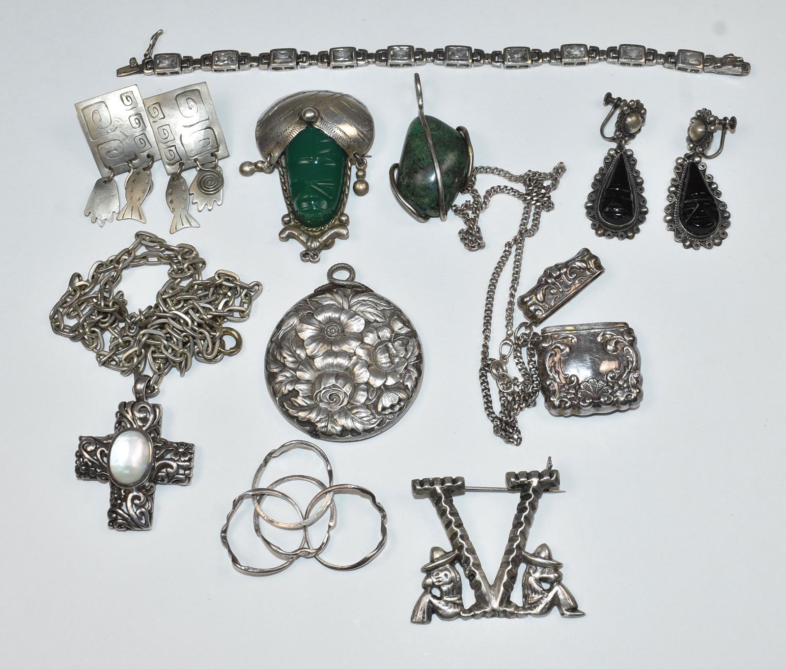 Sterling and Mexican Silver Group (1 of 7)