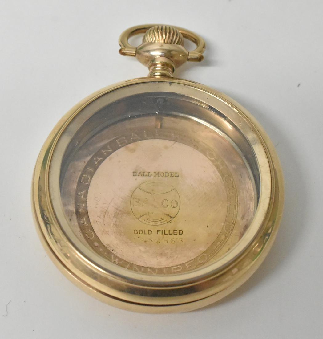 Ball Case Canadian Made: Ball case Canadian made, a good Ball case Ballco logo, GF, Canadian made in Winnipeg, tip out style, screw off bezel, 52mm 43mm movement, serial number 1852583.