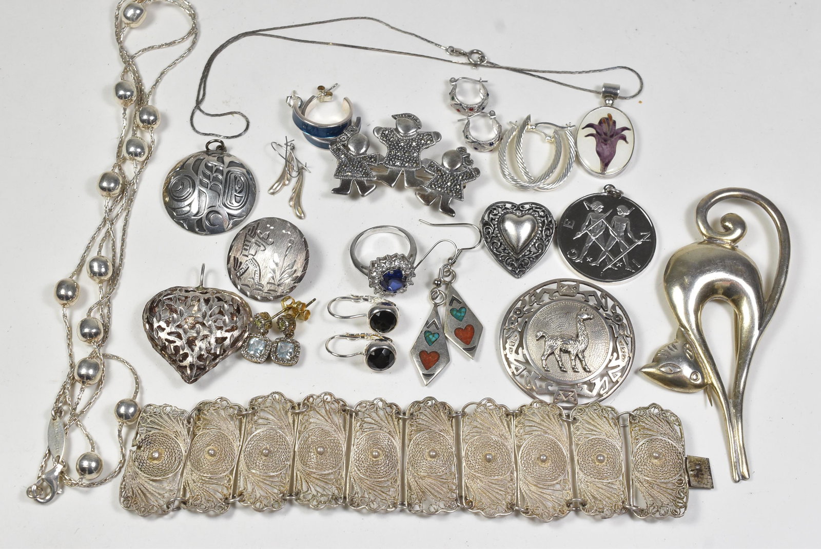 Lot of Sterling Silver and Mexican Silver (1 of 6)