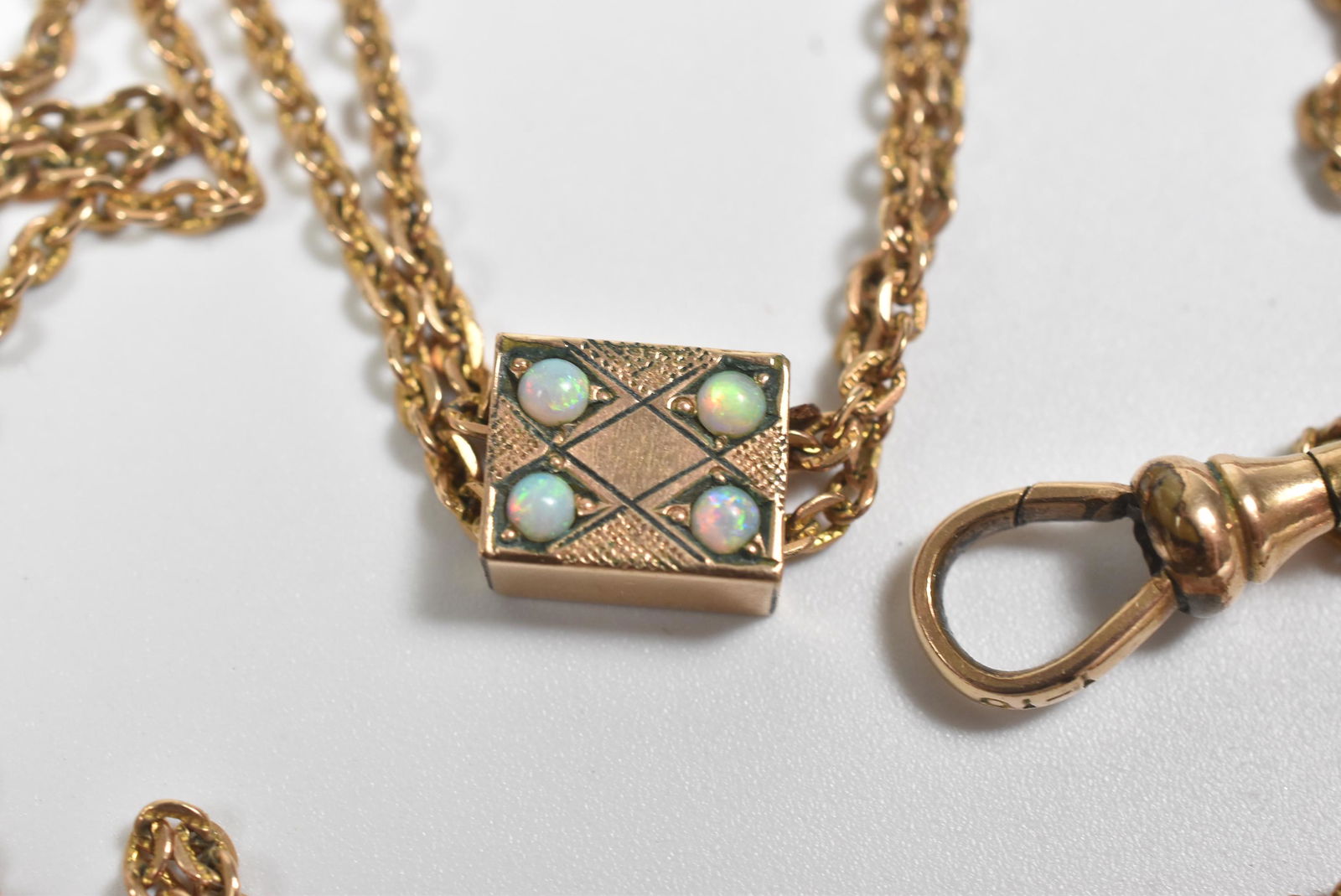 Ladies Slide Watch Chain Opals 14K Gold Filled (1 of 2)