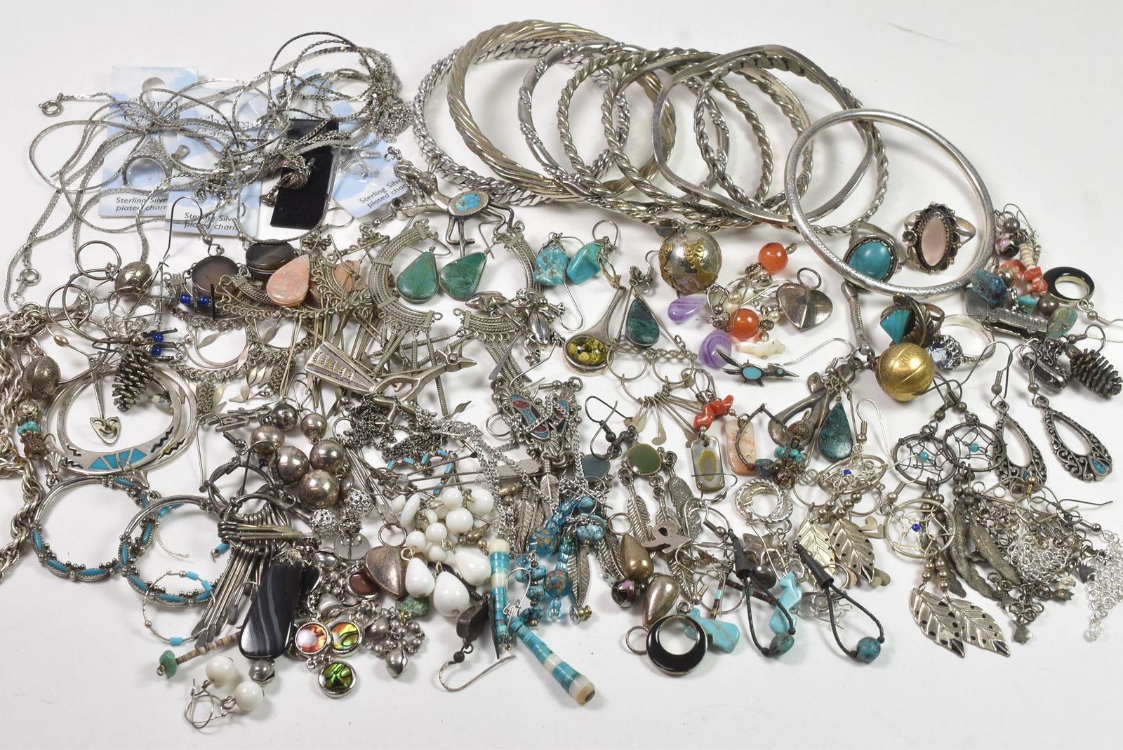 Sterling, Silver Plate Jewelry, Lots of Native American (1 of 5)