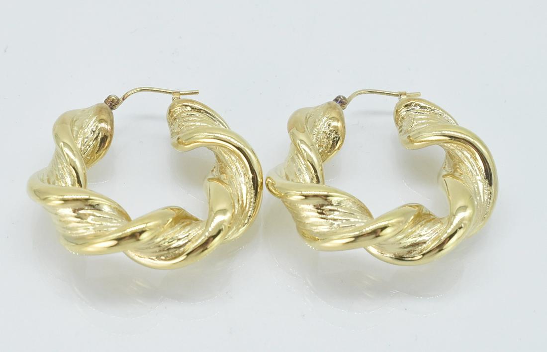 14K Yellow Gold Hoop Earrings (1 of 6)