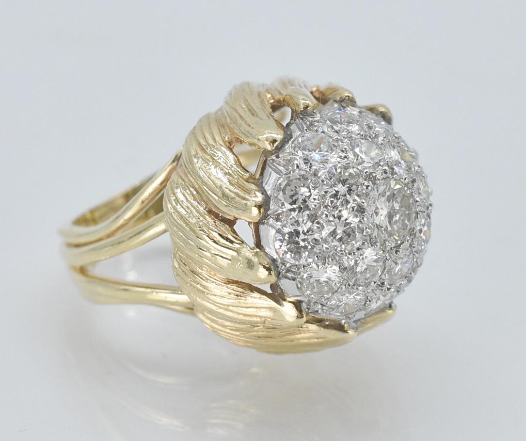 14K Diamond Cluster Ring, 2.0 ct (1 of 6)