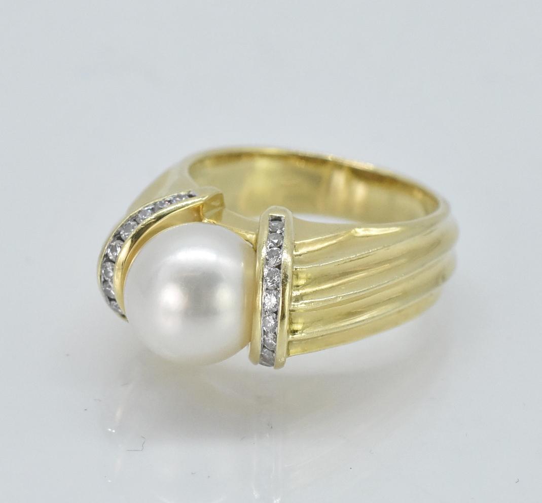 18K Gold and Pearl Ring, Scott Keating Design SKD, Size 6 (1 of 6)