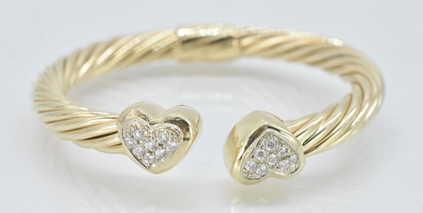 14K Yellow Gold Carden Hinged.50 ct Diamond Bracelet (1 of 4)