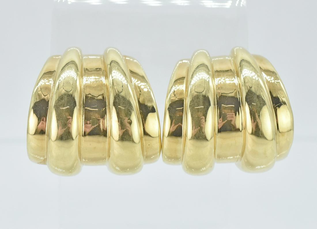 18K Yellow Gold Clip Earrings (1 of 5)