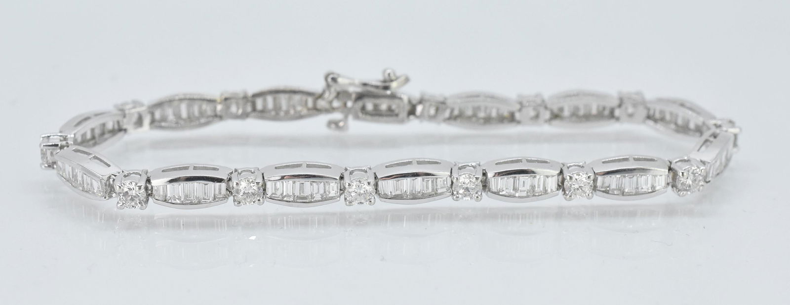 5.50 CT Diamond Bracelet, 14K White Gold (1 of 5)