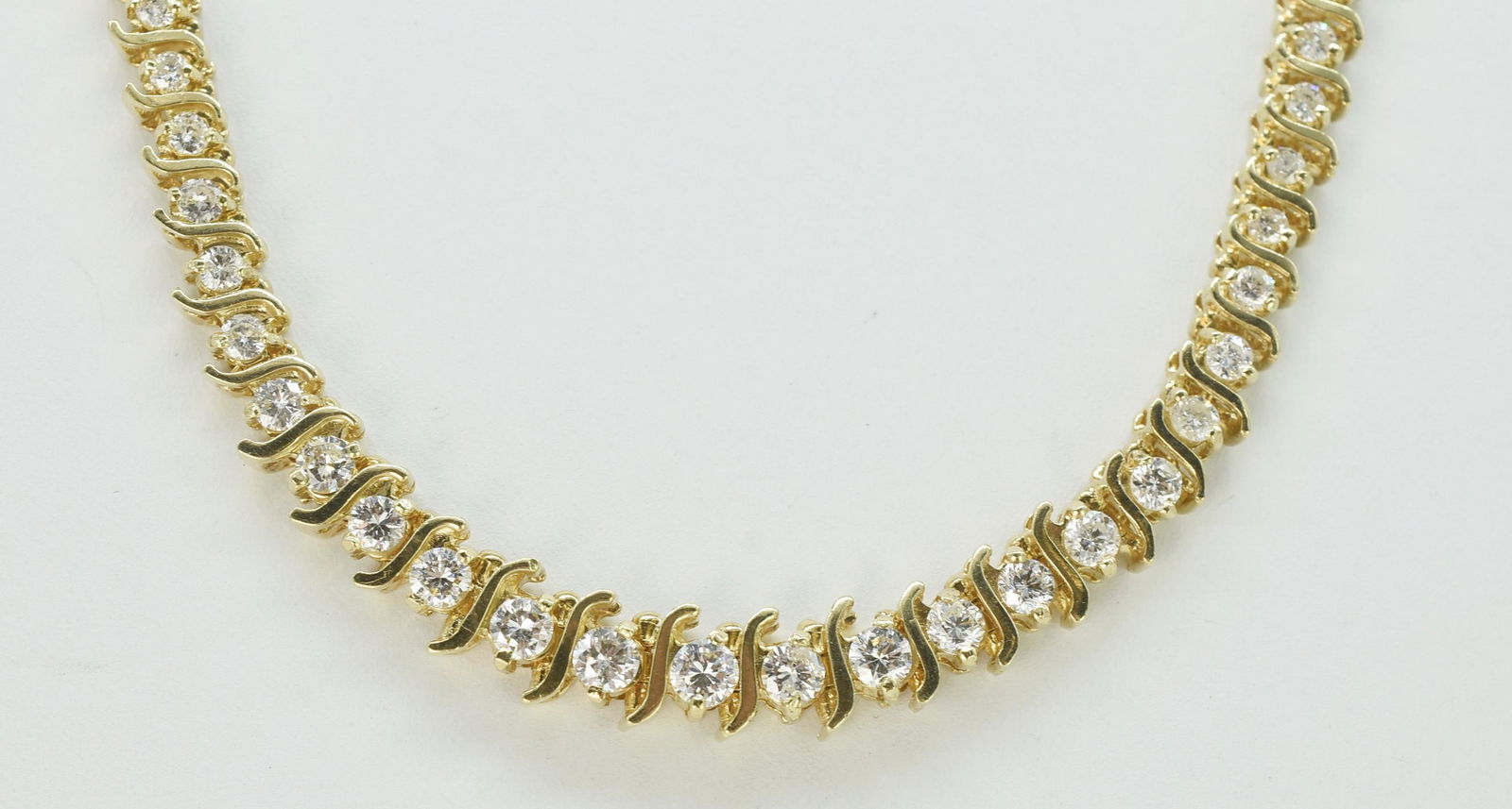 14K Gold and 5 CT Diamond Necklace (1 of 4)