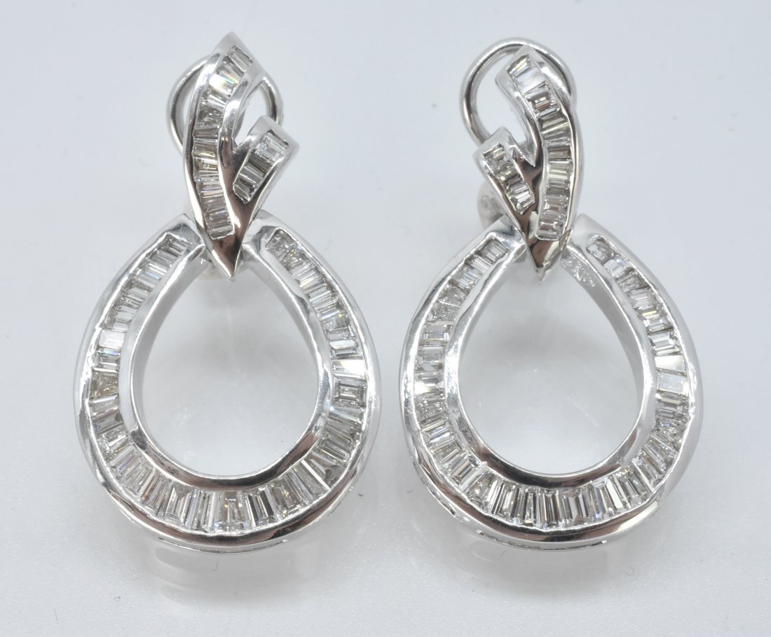 4.00 CT. Diamond Baguette dangle Earrings (1 of 3)