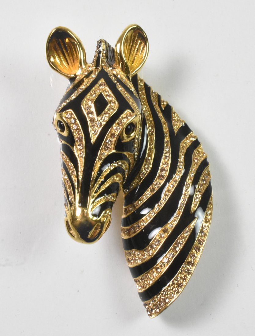 Ciner Enamel Zebra Pin: Ciner Enamel Zebra Pin. 3" long.