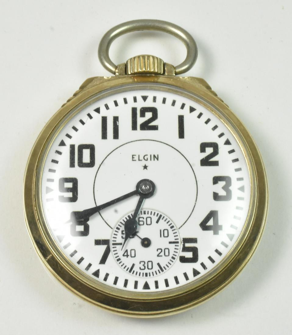 10K G.F. Elgin 16 Size 21J O.F Pocket watch (1 of 4)