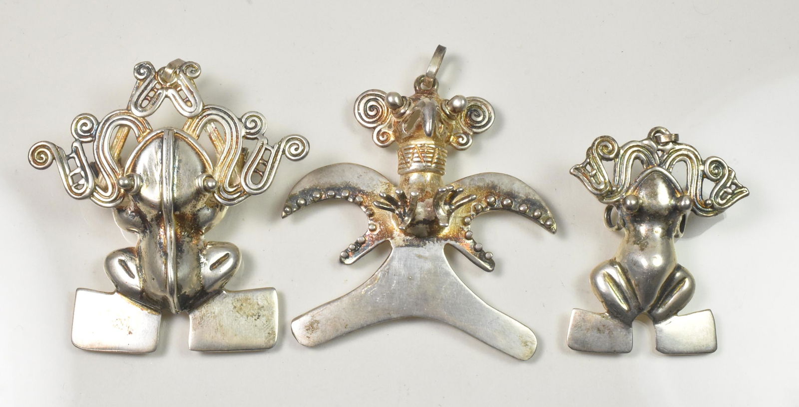 South American Silver Pendant Group (1 of 2)