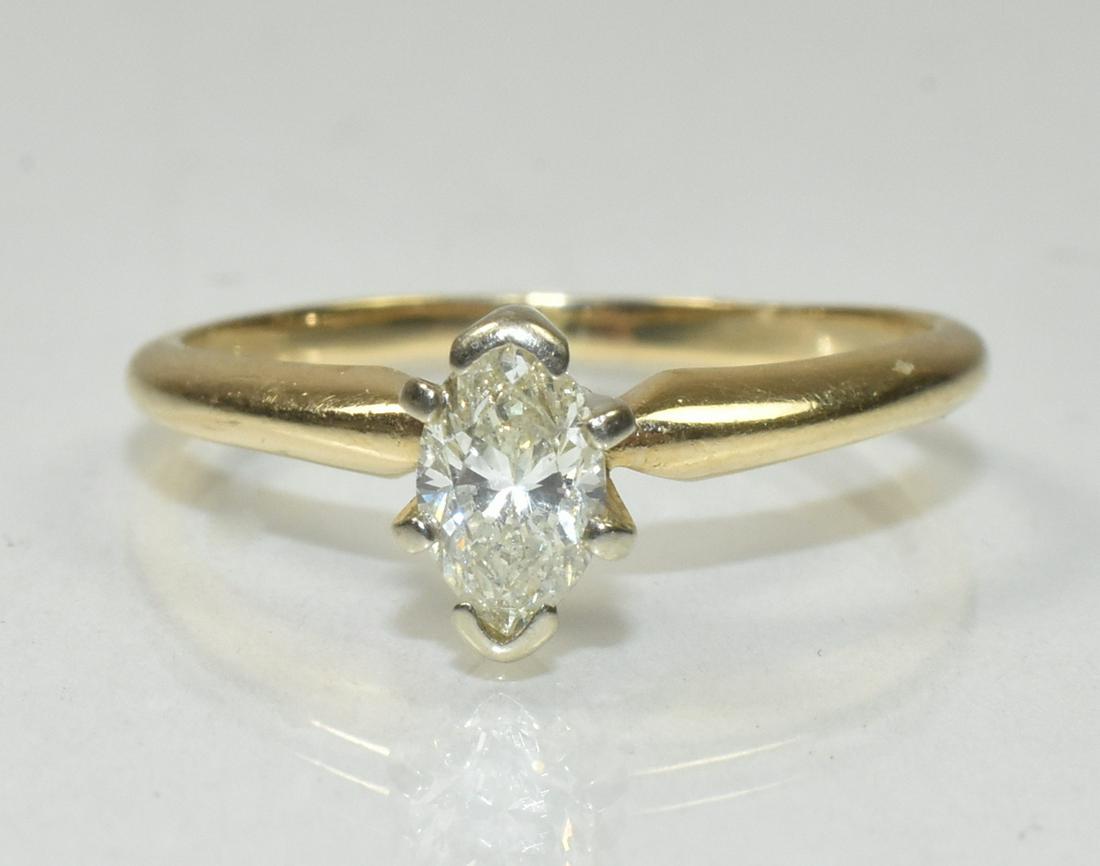 14K .30 CT Diamond Engagement Ring, Size 6.75 (1 of 3)
