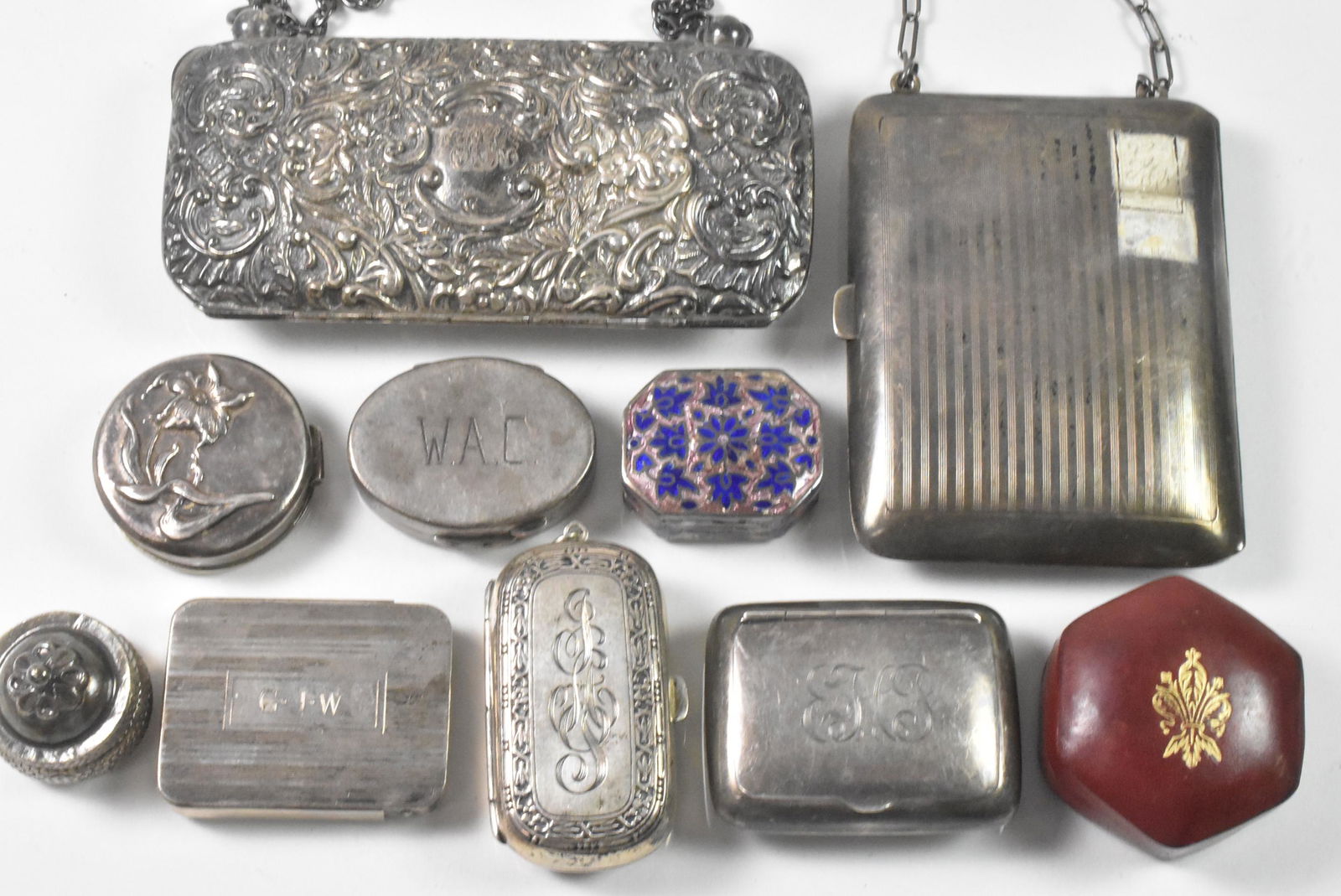 Tiffany and Antique Sterling Pill Boxes (1 of 11)