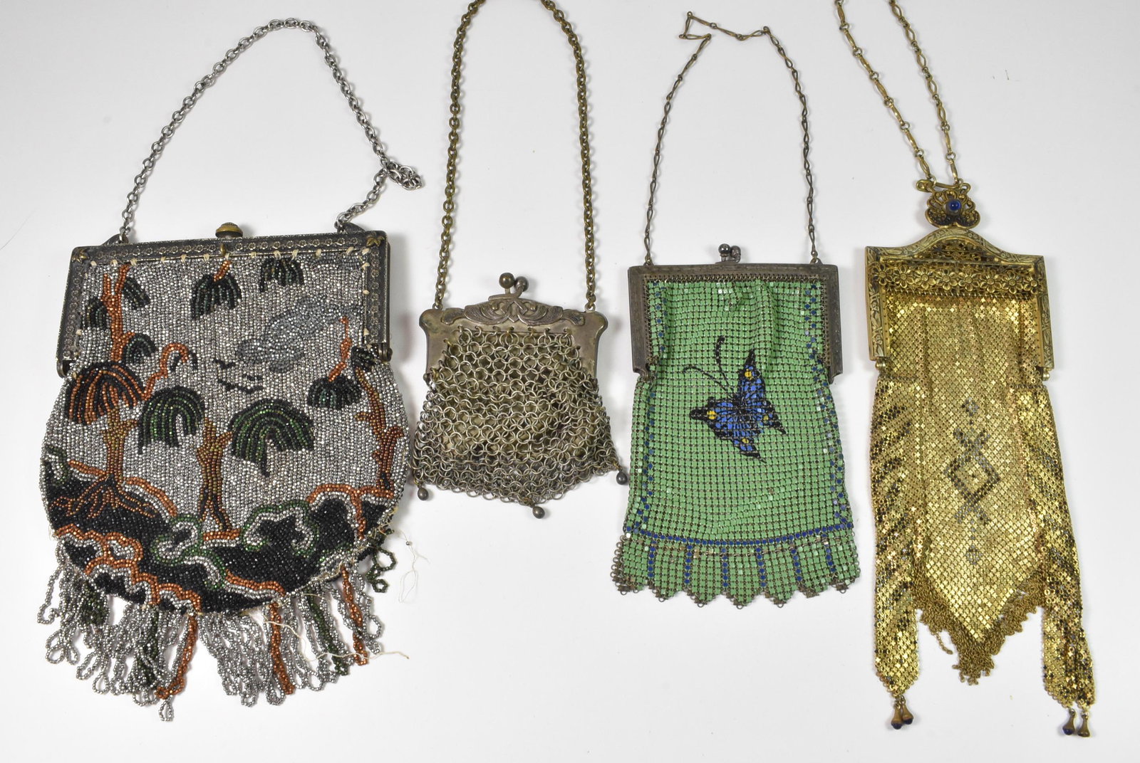 4 Piece Art Deco Beaded Hand Bags (1 of 4)