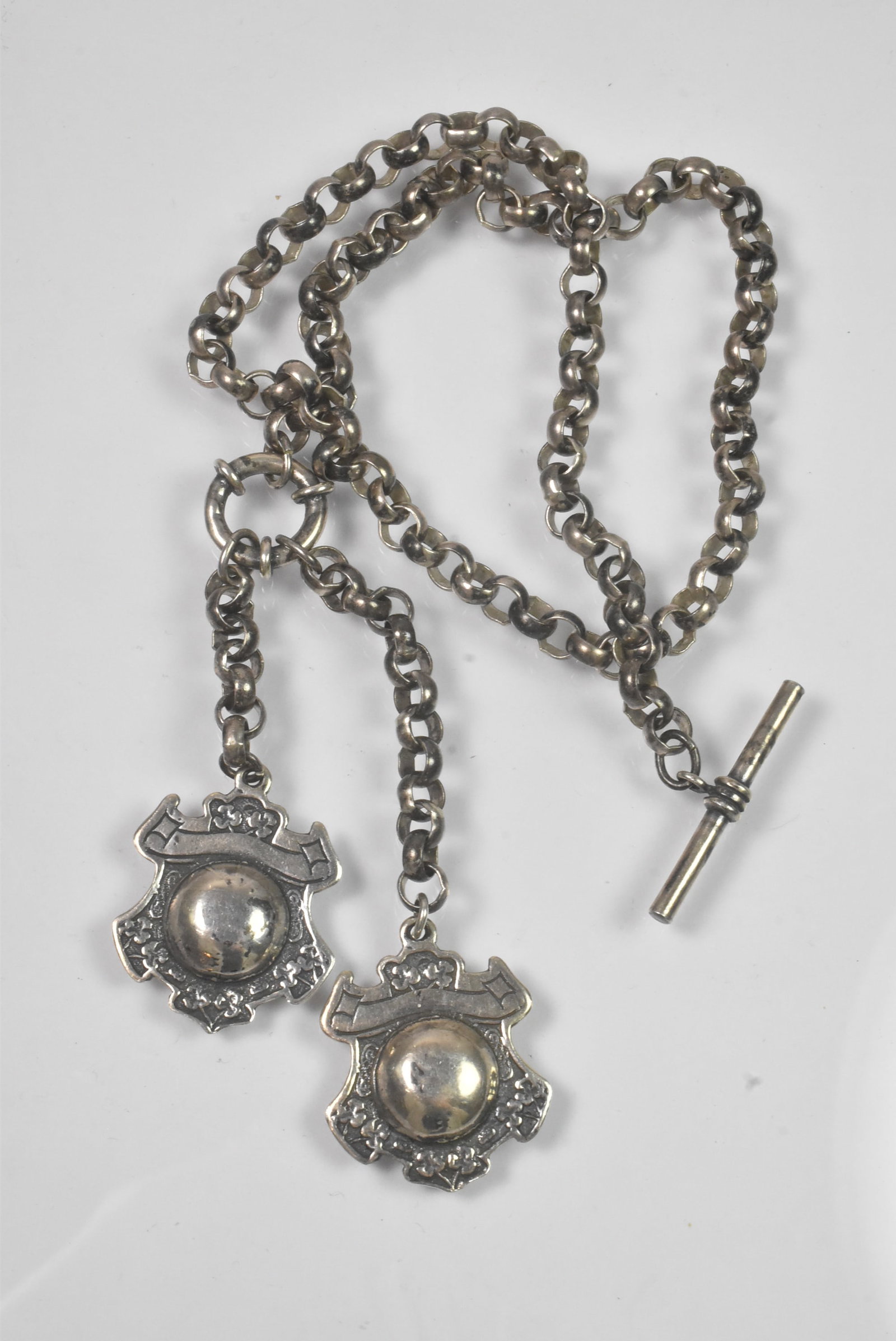 Antique Watch Chain With Two Fobs (1 of 3)