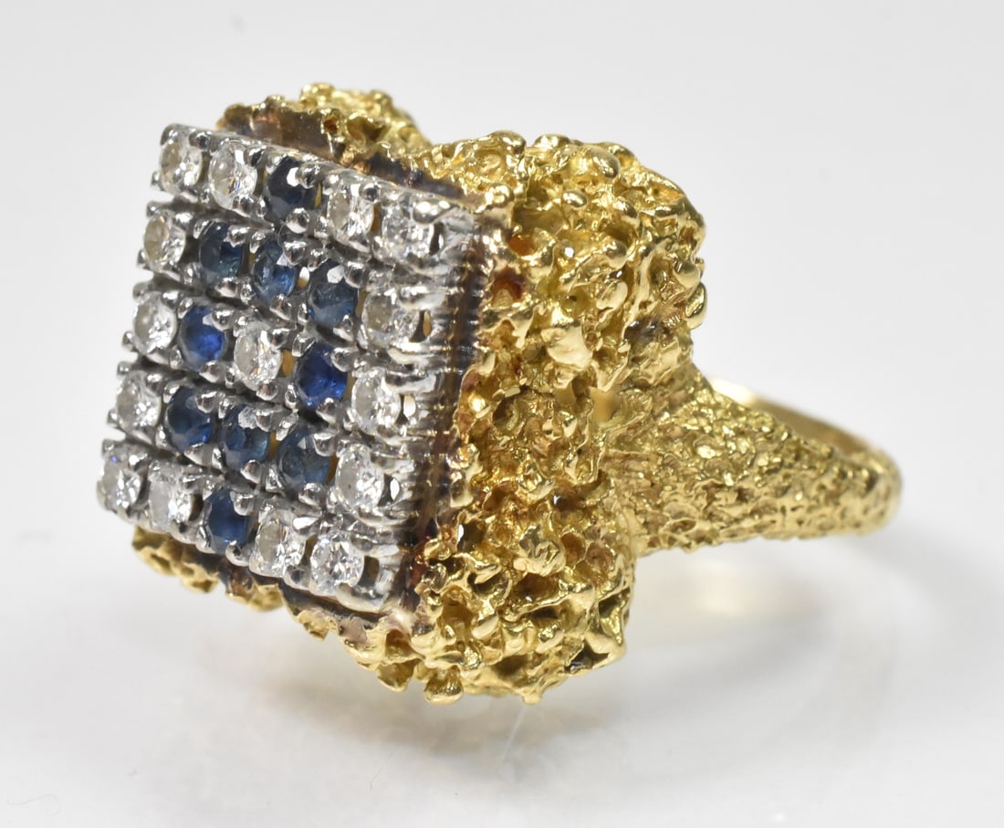 18K Nugget Ring Diamonds (1 of 4)