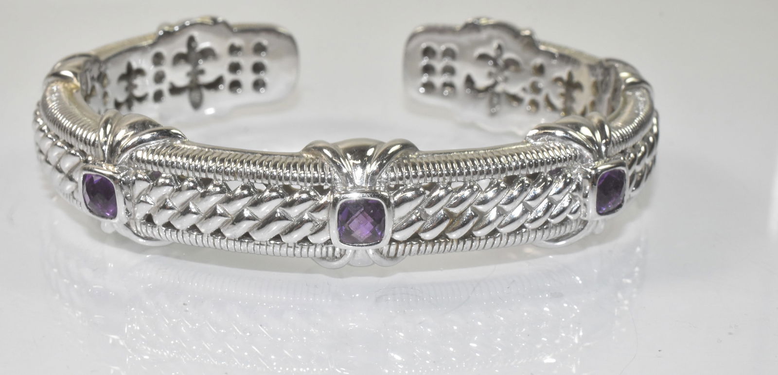 Judith Ripka Sterling Amethyst Bracelet (1 of 4)