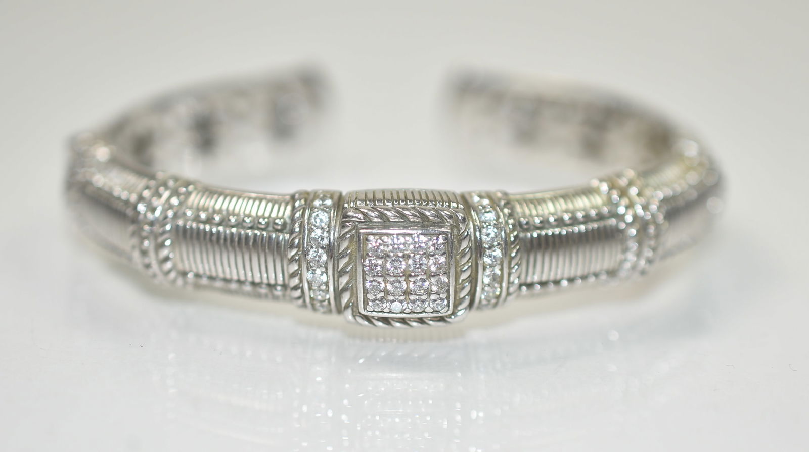 Judith Ripka Sterling Cuff Bracelet (1 of 4)