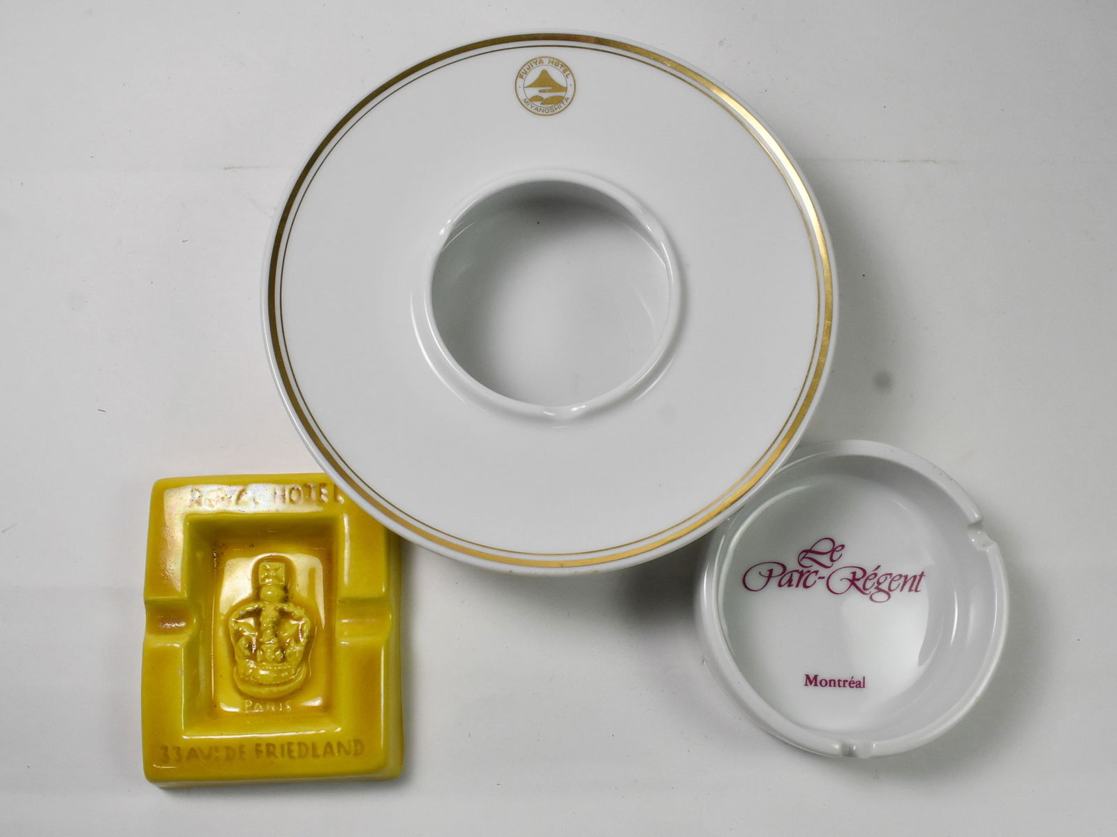 Lot of Travel Ash Trays and Tip Trays, Japan, Canada, France (1 of 2)